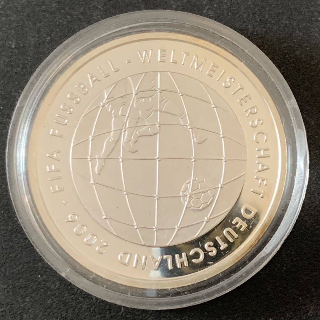 紫瑗钱币—微拍第36期  德国 2005年 德国世界杯 10欧元 18克 0.925银 精制