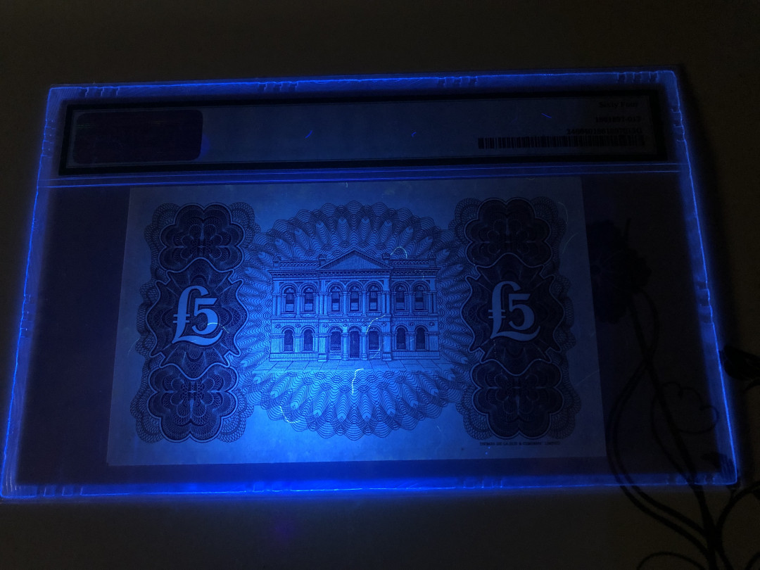 【收藏联盟】第128期拍卖——北爱遗珍（共50拍） 北爱尔兰 1968-72年 5镑 PMG64