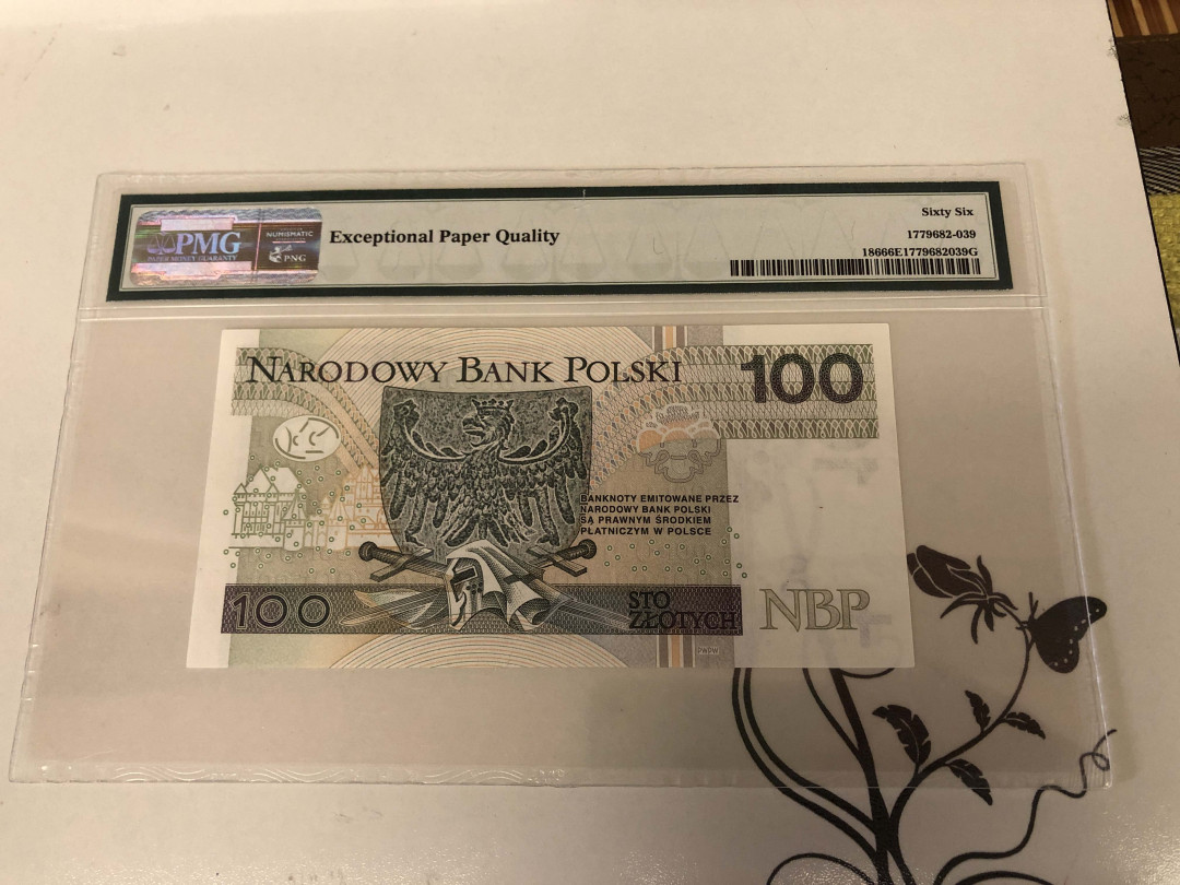 【收藏联盟】第128期拍卖——北爱遗珍（共50拍） 【777豹子号】波兰 2012年 100扎罗提 PMG66EPQ 