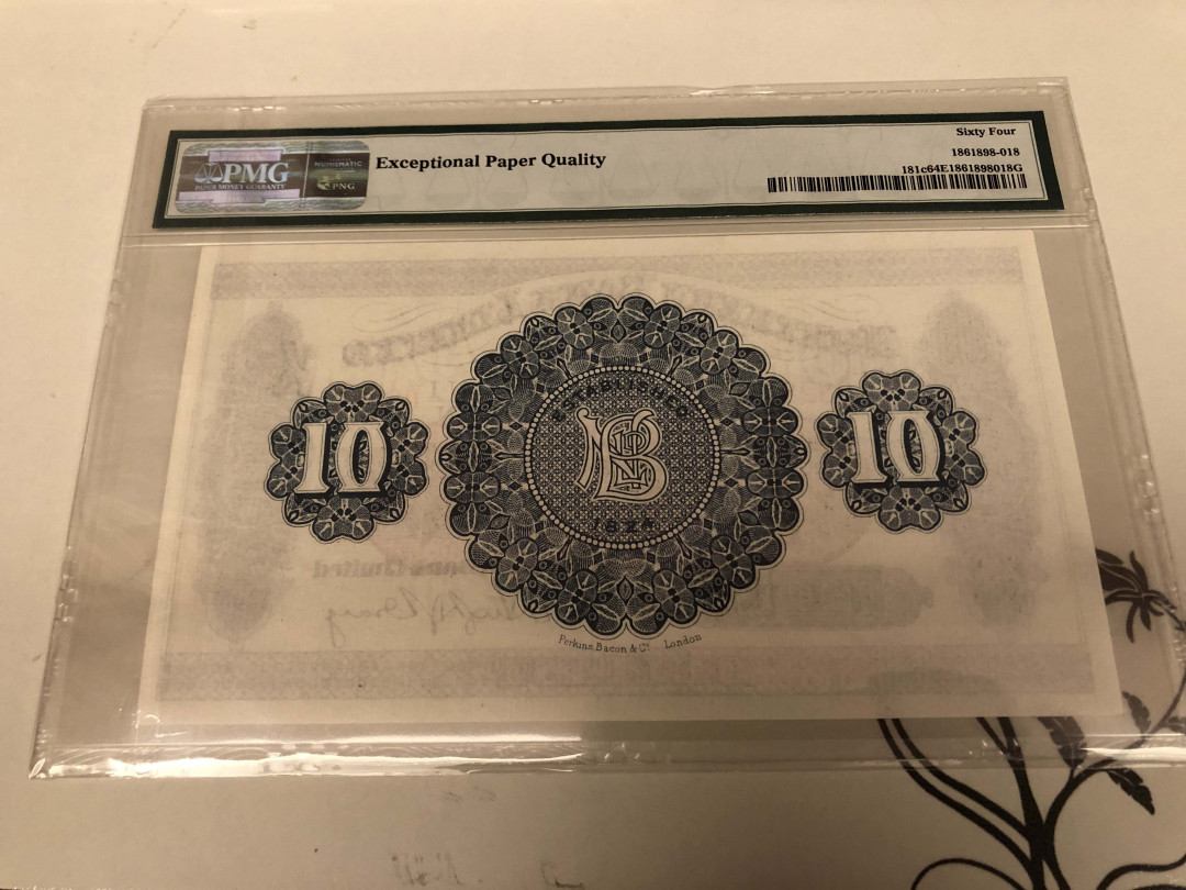 【收藏联盟】第128期拍卖——北爱遗珍（共50拍） 北爱尔兰 1942-43年 10镑 PMG64EPQ