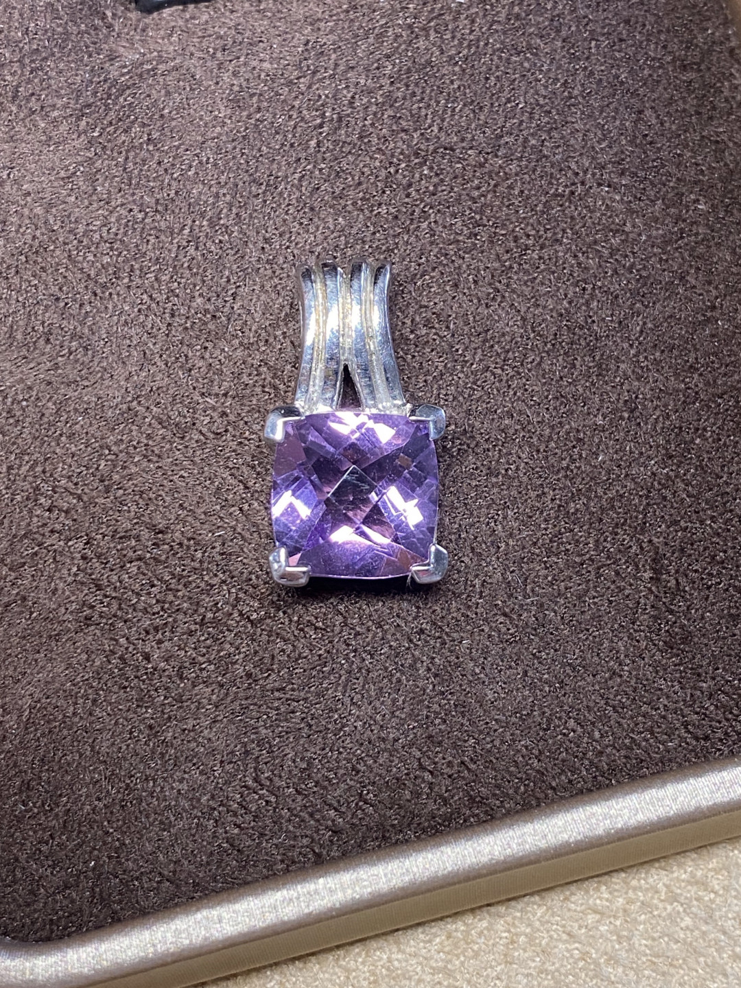 【3月21日 多种裸石、银饰】HH GEMS 3月综合拍卖特辑 925银 做旧感 斯里兰卡制作 宝石级天然紫水晶吊坠 