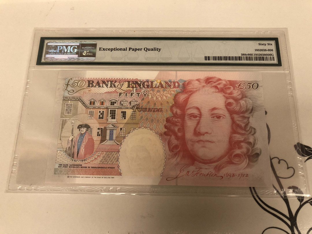 【收藏联盟】第128期拍卖——北爱遗珍（共50拍） 英国 2006年 50镑 PMG66EPQ  P388c