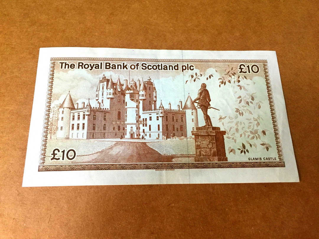 【收藏联盟】第128期拍卖——北爱遗珍（共50拍） 苏格兰 1984年 10镑 AU品相 BWC出品 漂亮 性价比  