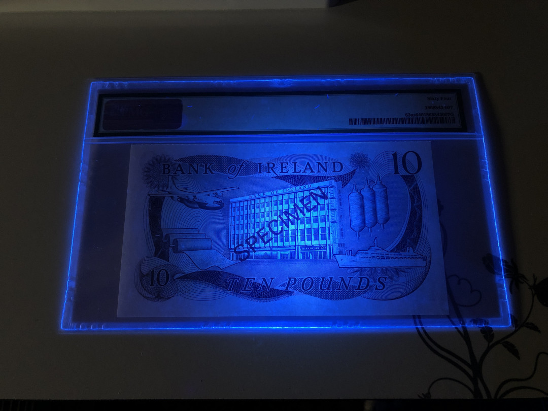 【收藏联盟】第128期拍卖——北爱遗珍（共50拍） 【样钞】北爱尔兰 1971年 10镑 PMG64