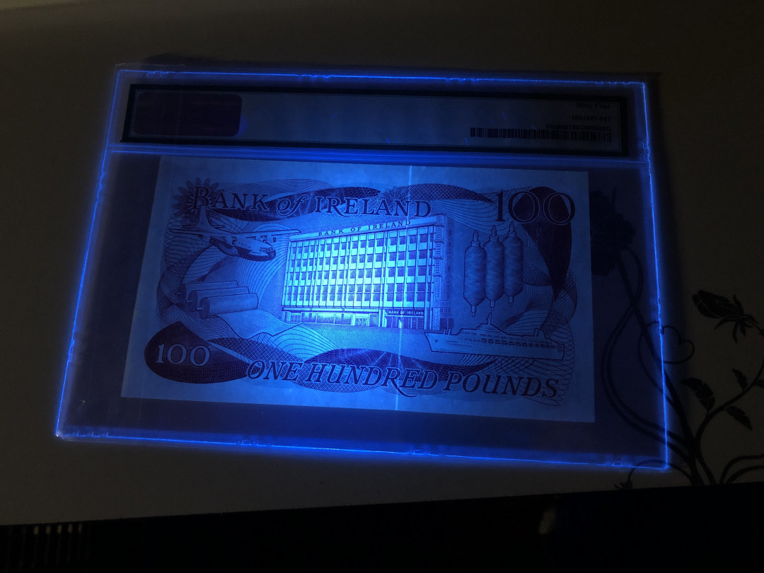 【收藏联盟】第128期拍卖——北爱遗珍（共50拍） 北爱尔兰 1974年 100镑 PMG64 最高值 极稀少64a首版 PMG记录中唯一被评级冠军