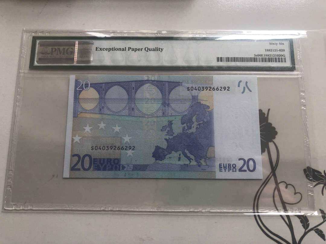 【收藏联盟】第128期拍卖——北爱遗珍（共50拍） 欧盟 2002年 5欧元 意大利版 PMG67EPQ 高分