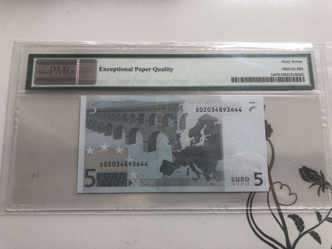 【收藏联盟】第128期拍卖——北爱遗珍（共50拍） 【首签】欧盟 2002年 20元 PMG66EPQ 意大利版