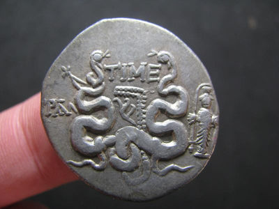 2020“爱你爱你”第十二期～外国古钱币 - 古希腊，蛇篮，四德银币