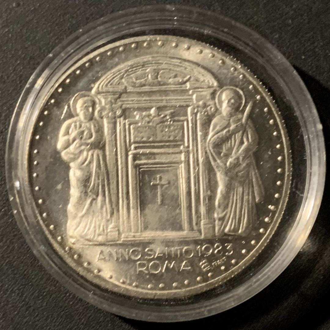 紫瑗钱币—微拍第37期  梵蒂冈 1983年 保罗二世 银章 15.8克 0.925银