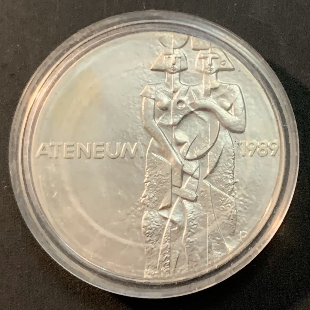 紫瑗钱币—微拍第38期  芬兰 1989年 赫尔辛基阿黛浓美术馆 100马克 24克 0.83银
