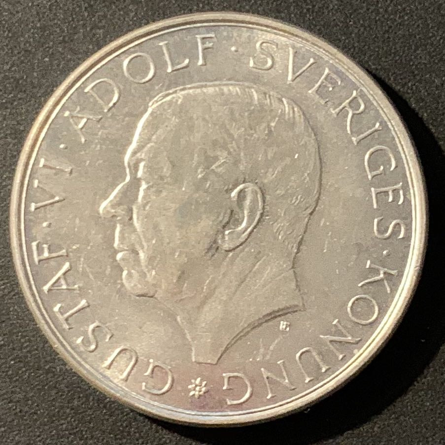 紫瑗钱币—微拍第38期  瑞典 1972年 古斯塔夫六世诞辰90周年 10克朗 18克 0.83银