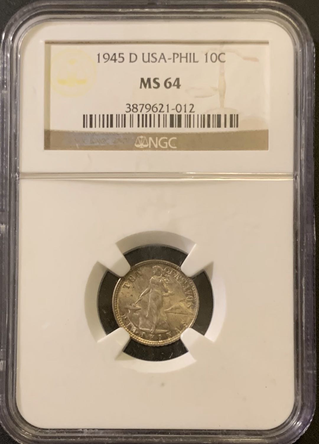 紫瑗钱币—微拍第38期  美属菲律宾 1945年 NGC MS64