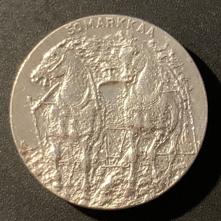 紫瑗钱币—微拍第38期  芬兰 1981年 吉科宁总统诞辰80周年 50马克 20克 0.5银