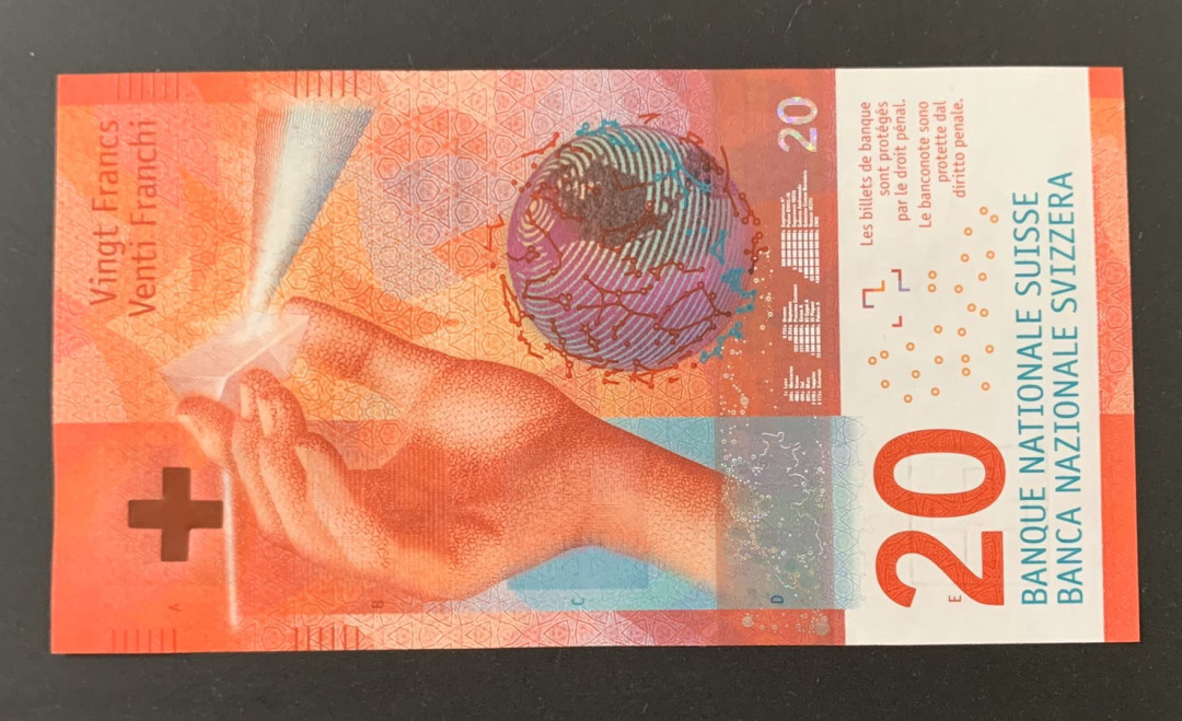 紫瑗钱币—微拍第39期—纸币场 瑞士 2015年 20法郎 UNC 