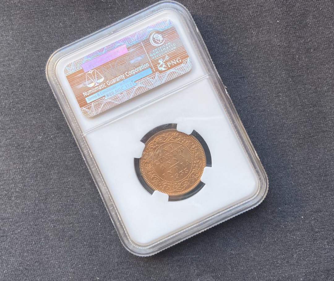 【币观天下】第101期钱币拍卖 【印度】1935铜币一枚【ngc ms64】