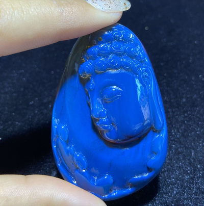 多米尼加蓝珀、缅甸琥珀 - 多米尼加蓝珀雕刻件