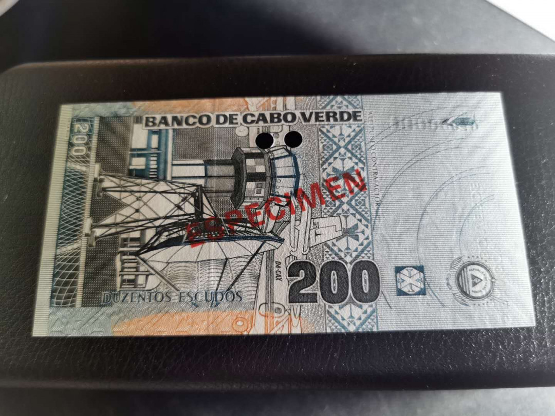 【鲸贝乐淘】千字文·第“岂敢毁伤”号拍卖 获奖钞提名【佛得角】2005年200元，票样样币，全新全品UNC 