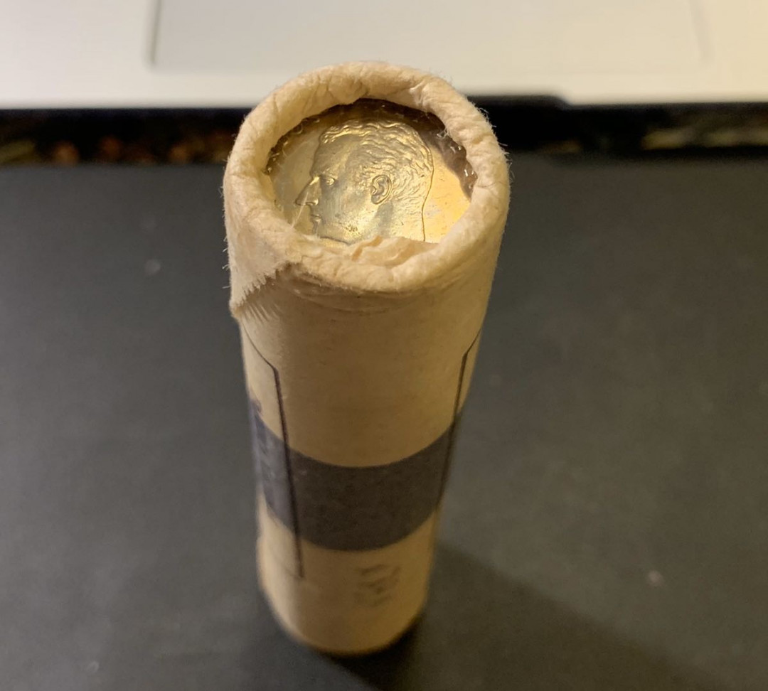 紫瑗钱币—微拍第40期  西班牙 1975年 胡安 卡洛斯 5比塞塔 白铜 50枚整卷