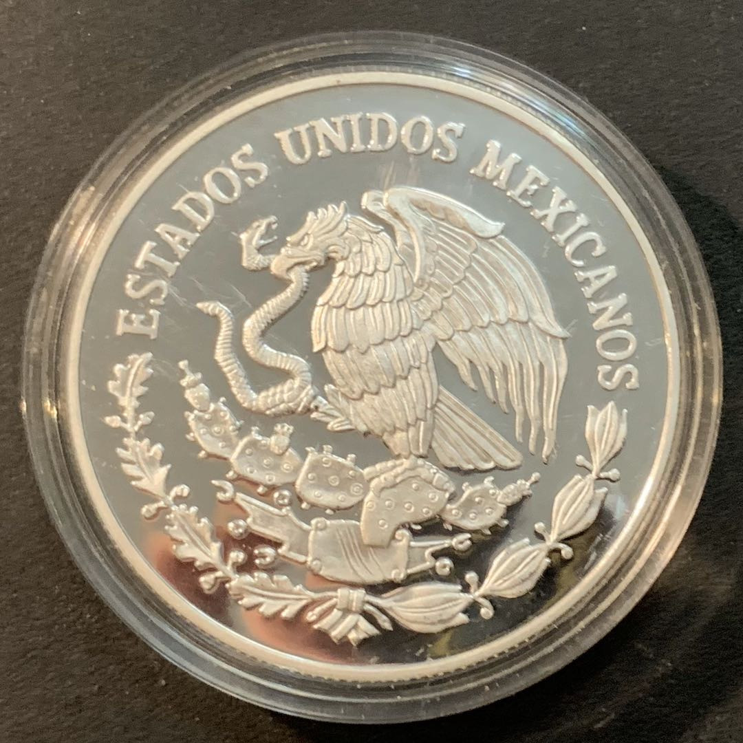 紫瑗钱币—微拍第41期  墨西哥 2006年 德国 世界杯 5比索 31.1克 0.999银 精制