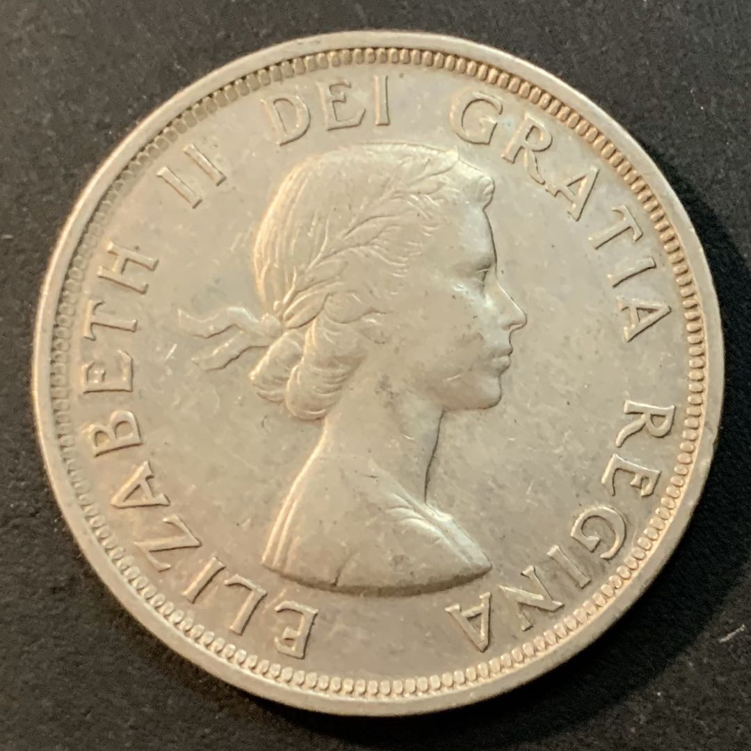 紫瑗钱币—微拍第41期  加拿大 1953年 伊丽莎白二世 1元 23.4克 0.8银