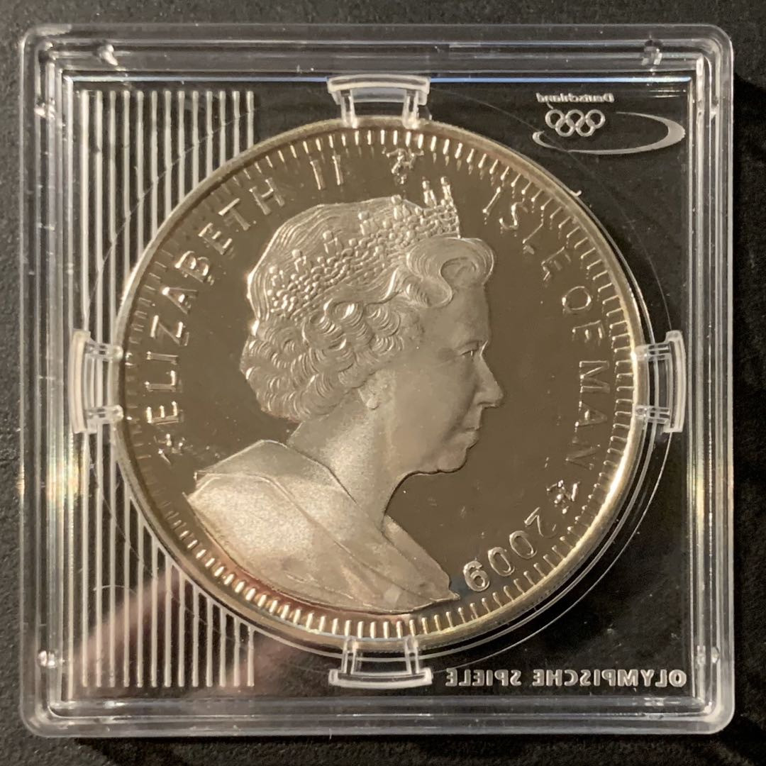 紫瑗钱币—微拍第41期  马恩岛 2009年 温哥华冬奥会 1克朗 28.28克 0.925银 精制