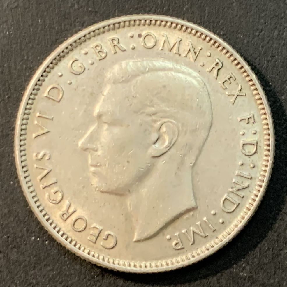 紫瑗钱币—微拍第41期  澳大利亚 1943年 乔治6世 1佛林 11.31克 0.925银