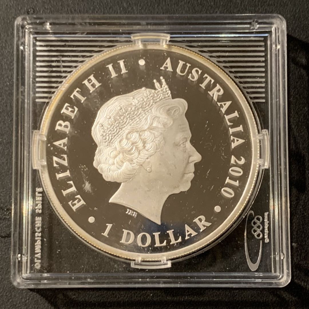 紫瑗钱币—微拍第41期  澳大利亚 2010年 澳大利亚奥运会代表队 1元 31.1克 0.999银 精制