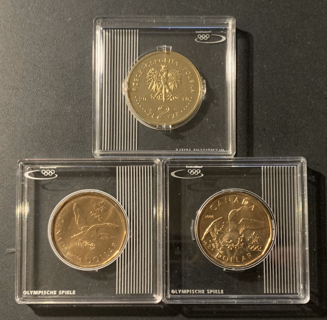 紫瑗钱币—微拍第41期  波兰 加拿大 3枚纪念币 一组 铜镍