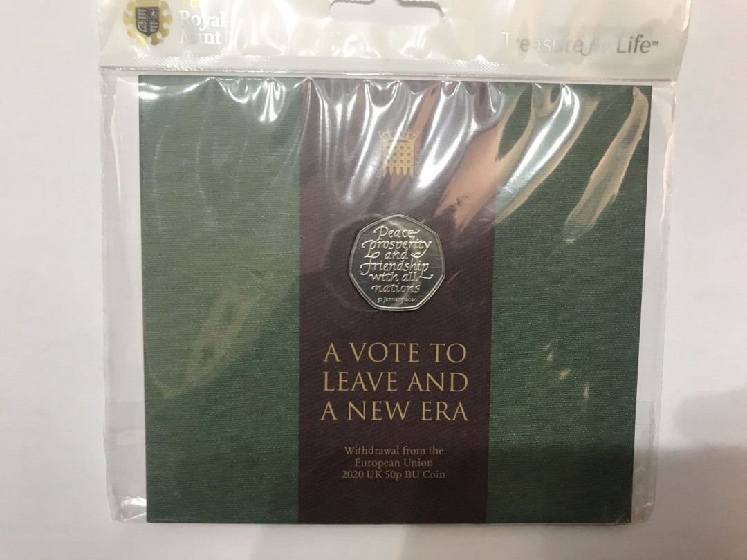 【大乐淘】第四期，开开心心大乐淘 2020年英国🇬🇧脱欧流通纪念币（原卡）一枚