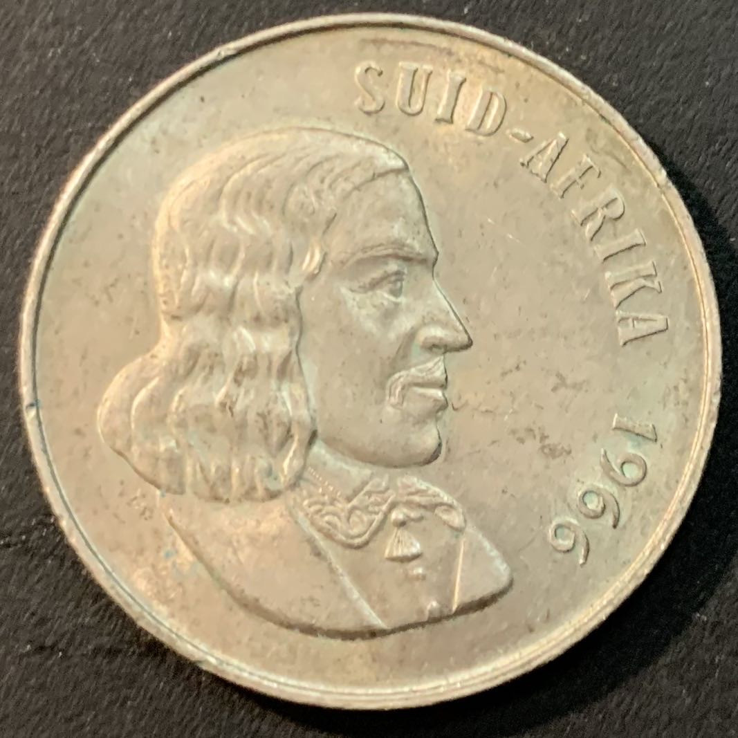 紫瑗钱币—微拍第41期  南非 1966年 总督吕贝克 1兰特 15克 0.8银