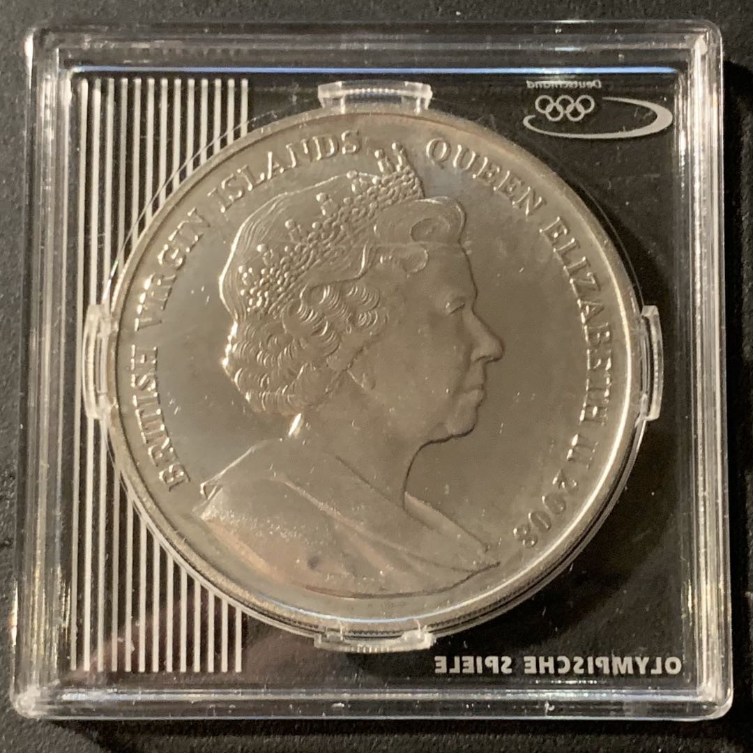 紫瑗钱币—微拍第41期  英属维尔京 2008年 北京奥运会 帆船 10元 28.28克 0.925银 