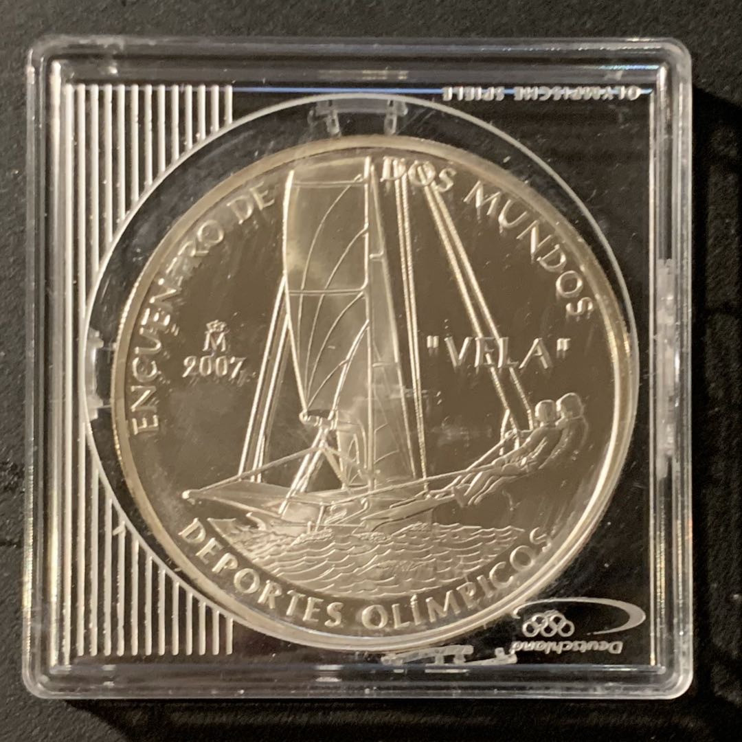 紫瑗钱币—微拍第41期  西班牙 2007年 维拉号帆船 10欧元 27克 0.925银 