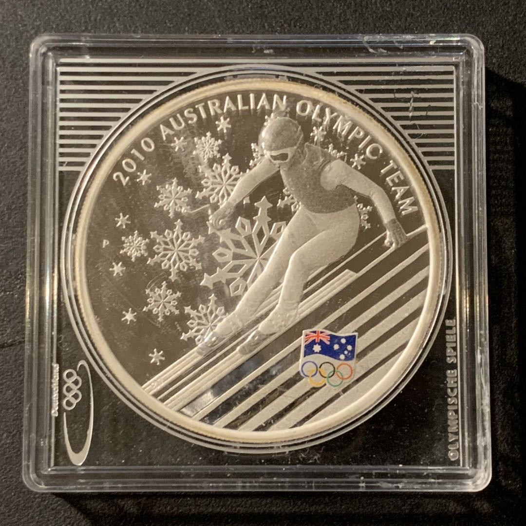 紫瑗钱币—微拍第41期  澳大利亚 2010年 澳大利亚奥运会代表队 1元 31.1克 0.999银 精制
