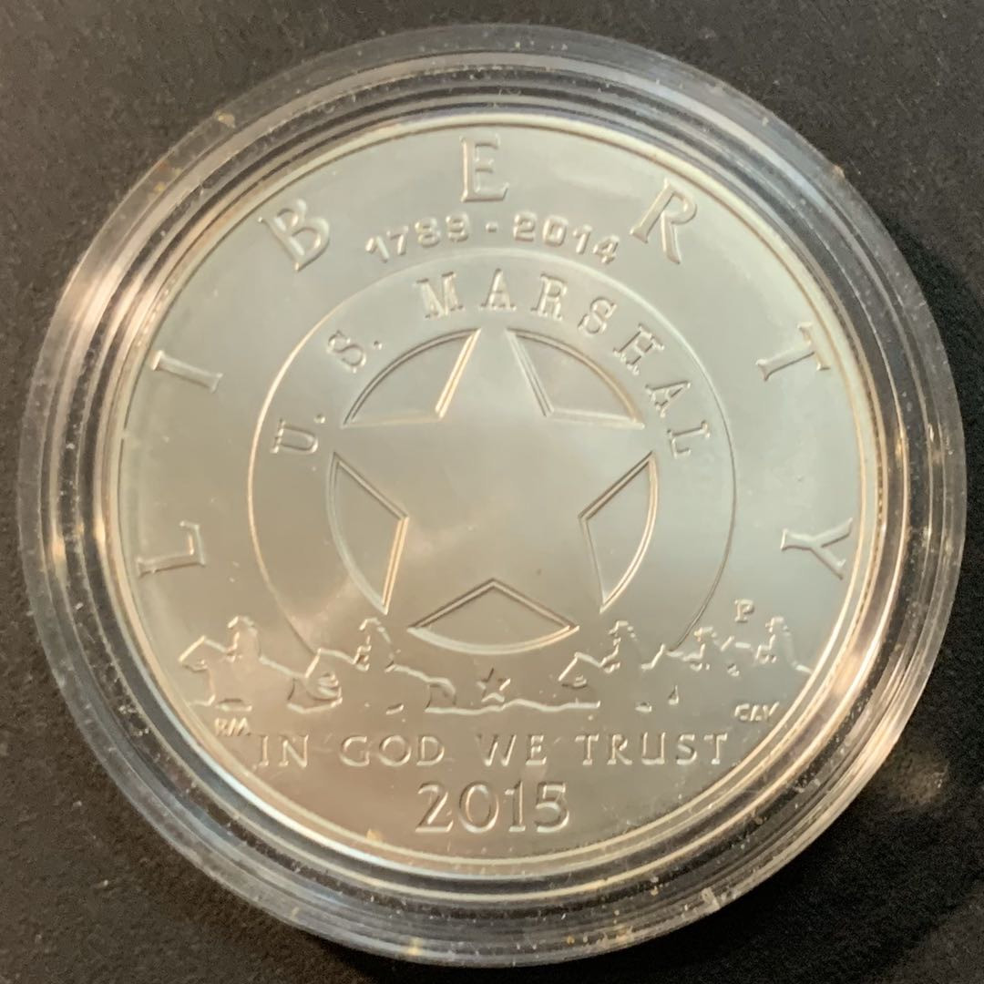 紫瑗钱币—微拍第41期  美国 2015年 马歇尔计划 1元 26.73克 0.925银 普制少见