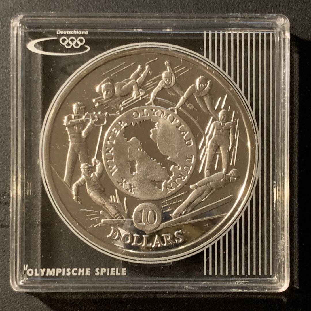 紫瑗钱币—微拍第41期  塞拉利昂 2006年 都灵冬奥会 10元 31.1克 0.925银 精制