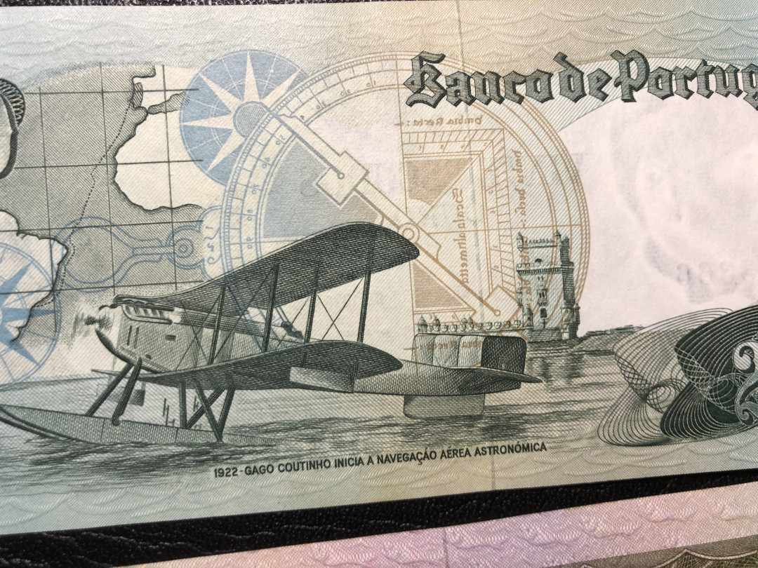 《外钞收藏家》第七十七期拍卖 葡萄牙四张精致小钞 全新绝品 