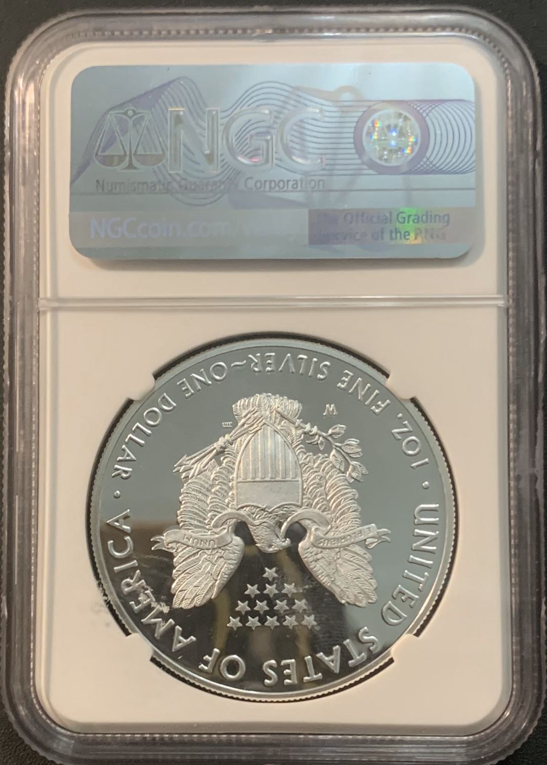 紫瑗钱币—微拍第41期  美国 2018年 W版 行走投资银 1美元 1盎司 精制 NGC PR69 UCAM 首期标签