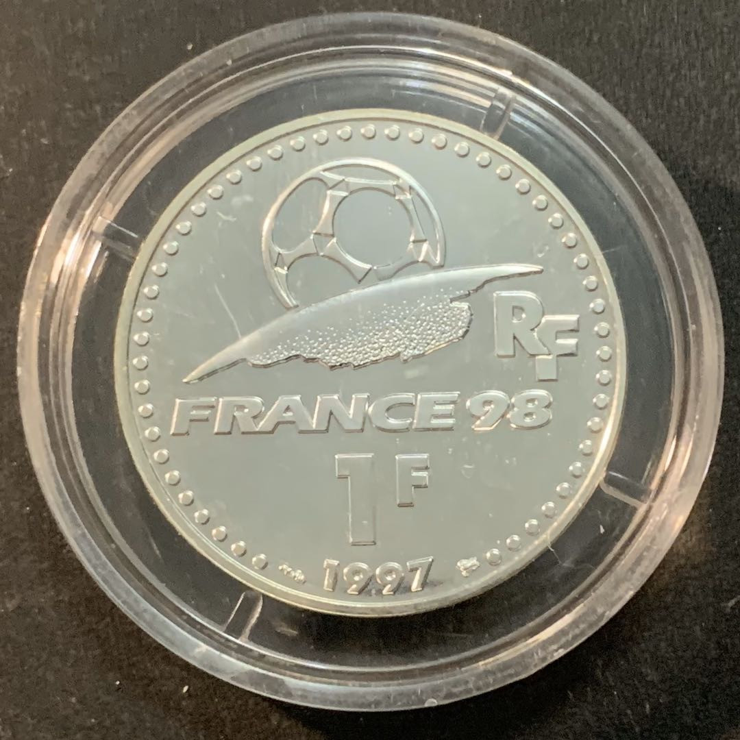 紫瑗钱币—微拍第41期  法国 1997年 世界杯 1法郎 12克 0.9银