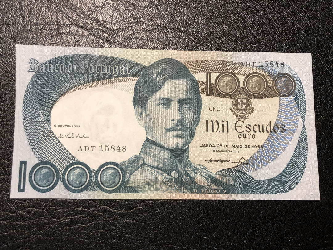 《外钞收藏家》第七十七期拍卖 葡萄牙1968年1000  全新绝品