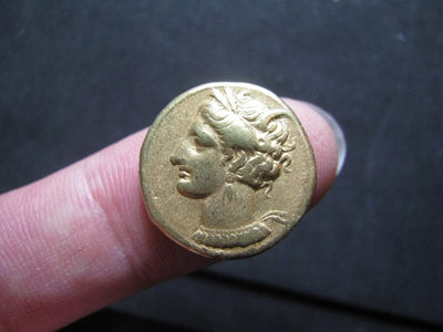 2020“爱你爱你”第十五期～古罗马钱币 - 迦太基，塔内特女神，琥珀金币