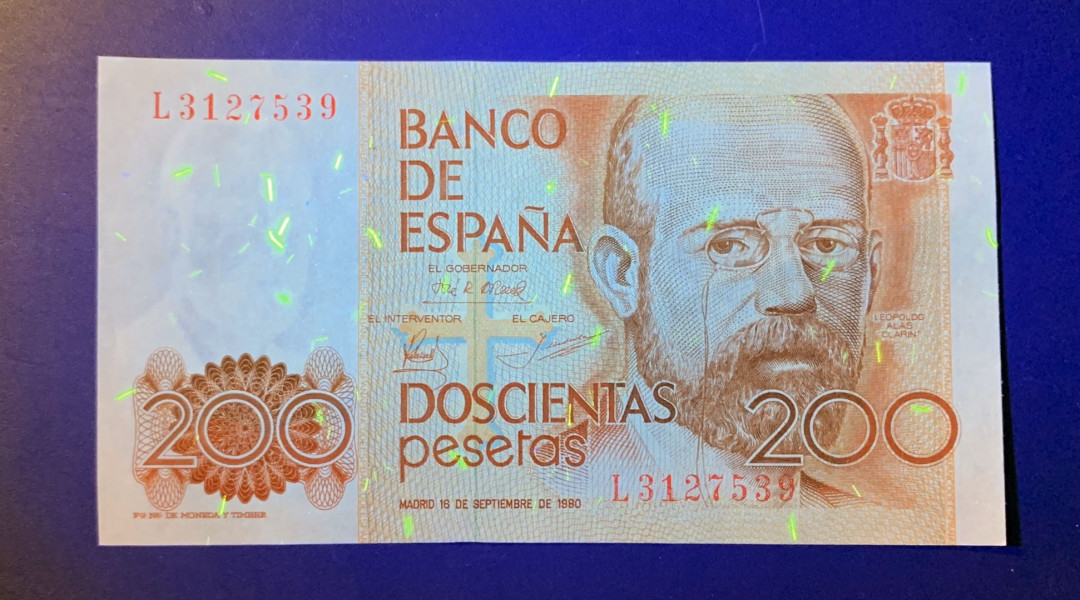 紫瑗钱币—微拍第42期—纸币场 西班牙 1980年 200比塞塔 UNC P-156