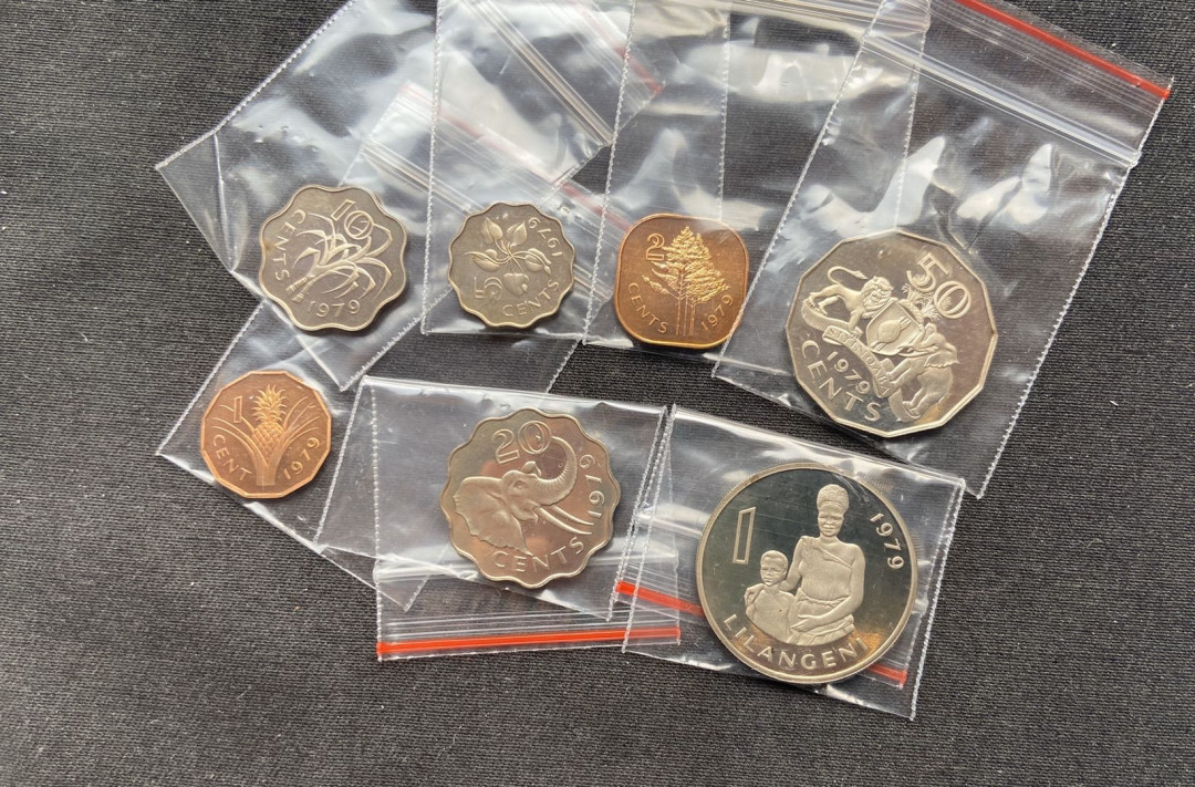 【币观天下】第102期钱币拍卖 【斯威士兰】1979年精制币7枚～