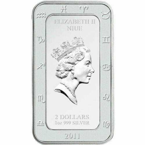 【币观天下】第102期钱币拍卖 【纽埃】纽埃双子座名画银币1纽埃2011年1元，1盎司 大师 伽赫尔古 超级名作---蓝色梦幻星空“双子座”异形 高清彩色 精制银币