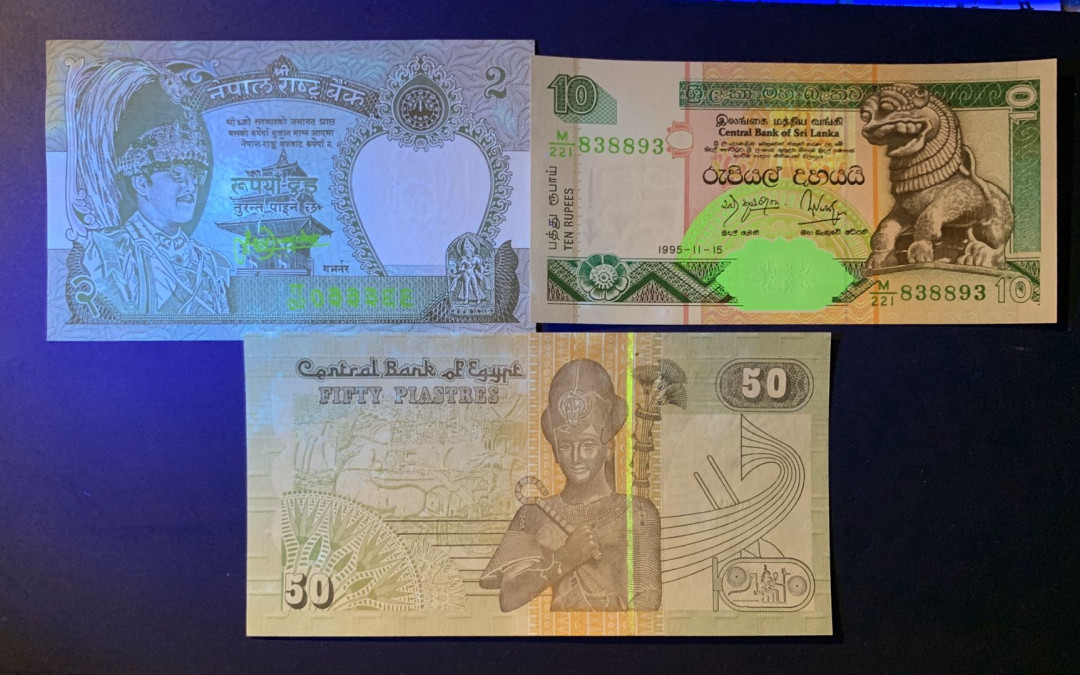 紫瑗钱币—微拍第42期—纸币场 外国钱币 绿色系 3枚一组 UNC