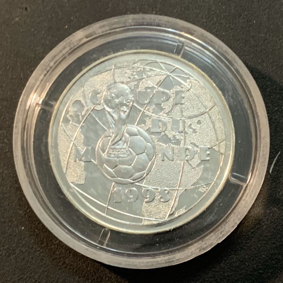 紫瑗钱币—微拍第43期  法国 1997年 法国世界杯 1法郎 12克 0.9银