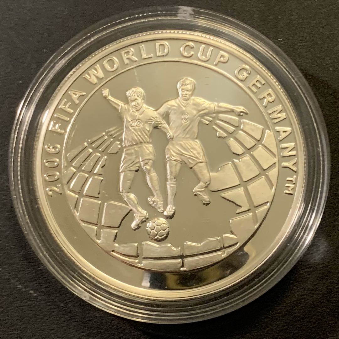 紫瑗钱币—微拍第43期  土耳其 2003年 德国世界杯 150000000里拉 31.49克 0.925银 精制