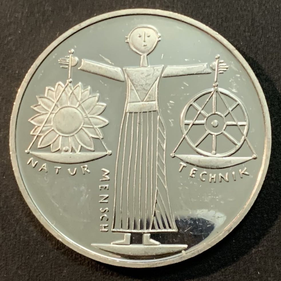 紫瑗钱币—微拍第43期  德国 2000年 J厂 汉诺威世博会 10马克 15.5克 0.925银 精制