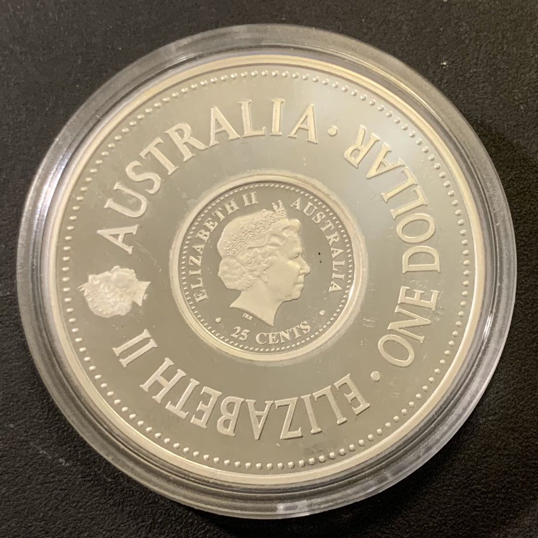 紫瑗钱币—微拍第43期  澳大利亚 2006年 德国世界杯 1.25元 字母币 31.1克 0.999银 精制