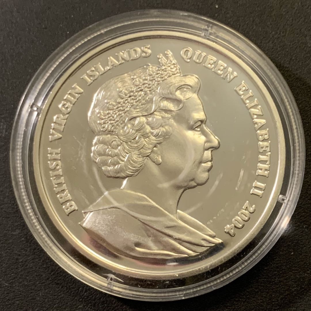 紫瑗钱币—微拍第43期  英属维尔京群岛 2004年 德国世界杯 10元 28.28克 0.925银 精制