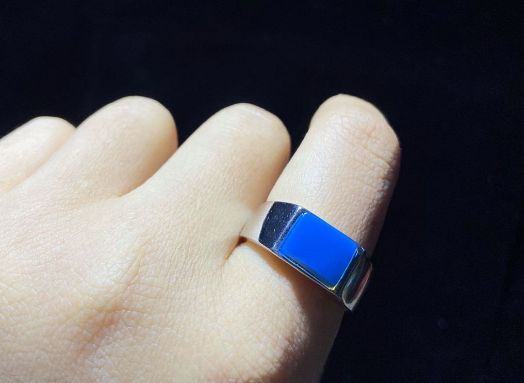 多米、缅甸琥珀混拍专场 多米尼加蓝珀男戒